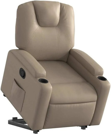 vidaXL Relaxsessel mit Aufstehhilfe in Cappuccino-Braun aus Kunstleder
