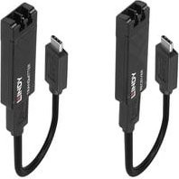 Lindy USB 3.2 Gen 2 Typ C Glasfaser Extender Set in Schwarz für bis zu 100 m Reichweite - Bild 1