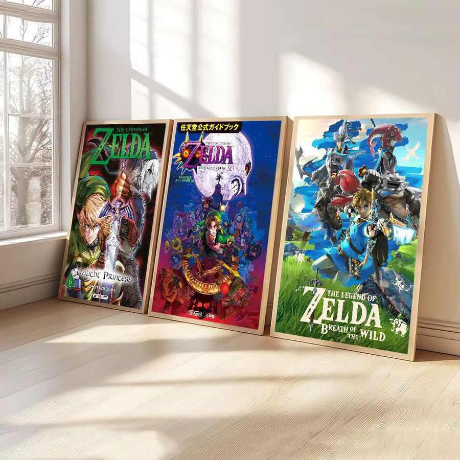 Potdemiel Zelda Video Game Wandaufkleber Whitepaper Sticker für dein Zimmer oder Café in Weiß und Multicolor - Bild 2