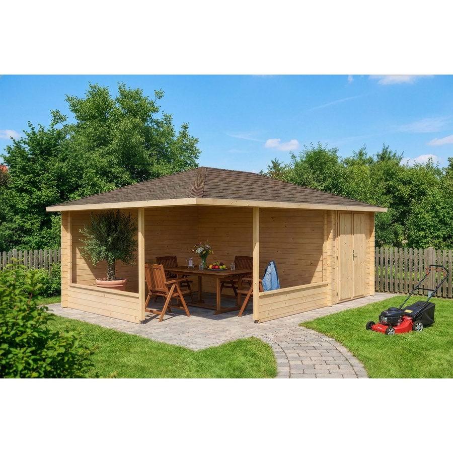 Alpholz Gartenhaus Maik-40 Log Cabin Unbehandelt B/T/H: 600 x 425 x 279 cm - Bild 2