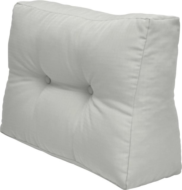 Beautissu ECO Elements Palettenkissen aus Baumwolle Hellgrau B: 60 cm, T: 40 cm, H: 20 cm - Bild 1
