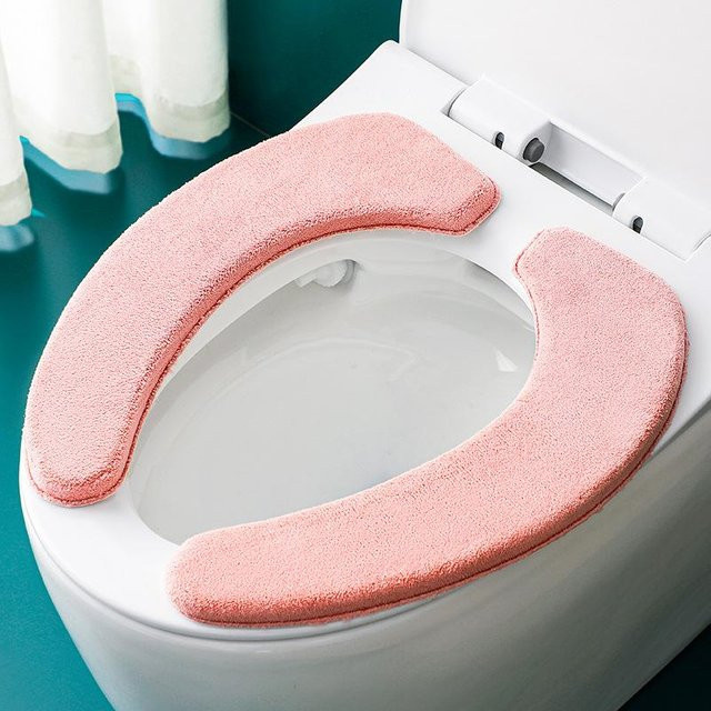 Waschbares Toilettensitzkissen Set von YC Direct in Rosa, weiches und verdicktes Polster aus Polyester - Bild 1