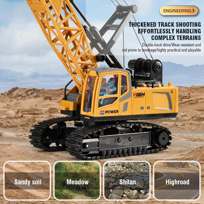 CONUSEA RC Kran-Traktor, ferngesteuerter LKW, mit Sprühfunktion, Metall - Bild 4