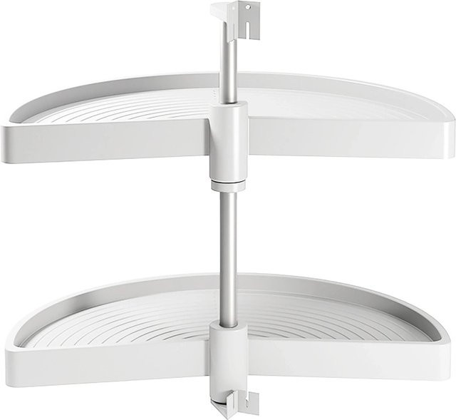 Emuca Lot Drehplatten Shelvo 1/2 für 800 mm Modul aus Kunststoff und Aluminium in Grau - Bild 1
