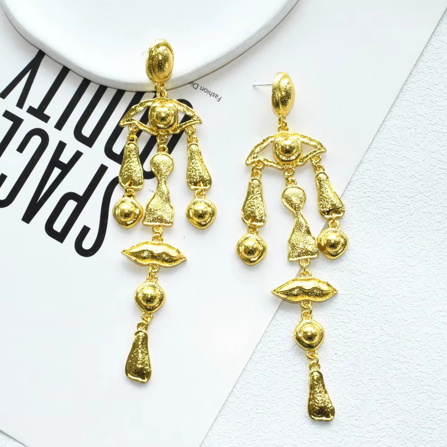 Nunqiao Ohrringe, vergoldet, Messing, Gold, Damen - Bild 3