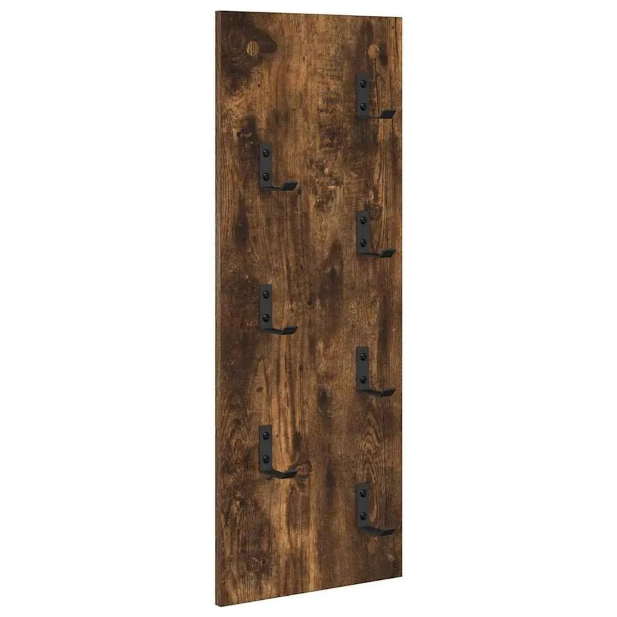 vidaXL Wandmontierter Nachttisch in Geräucherte Eiche, Braun, B/H/T: 30 x 80 x 1,5 cm - Bild 2