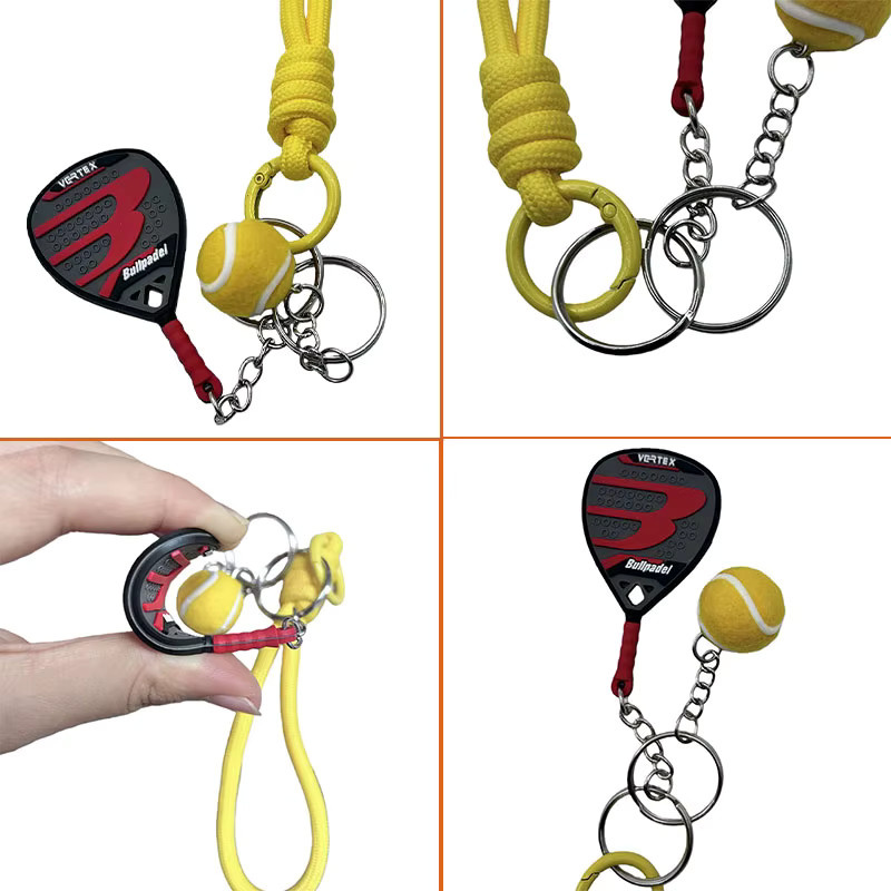 Vertex Schlüsselanhänger, Mini-Tennisschlägerform, Unisex - Bild 2