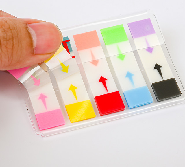 Bunte Pfeilflaggen von PRONOTI als beschreibbare Haftnotizen und Indexregisterkarten zur Aktenklassifizierung in Multicolor - Bild 1