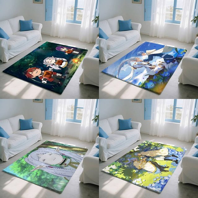 F-Frieren Beyond Journey's End Bodenmatte aus bedrucktem Flanell in Multicolour für Badezimmer, Küche und Eingangsbereich - Bild 1