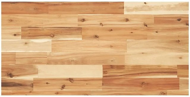 vidaXL Schweberegal aus Akazien-Massivholz, braun, B/T/H: 100 x 40 x 4 cm - Bild 1
