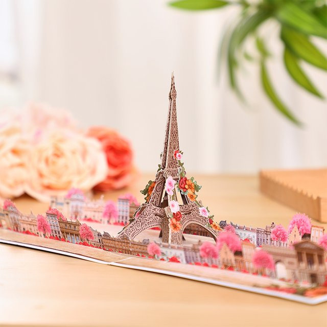Opjoys 3D-Pop-Up-Karten mit weltberühmten Sehenswürdigkeiten in Multicolour als dekoratives Reise-Souvenir und Geschenk für Erwachsene - Bild 1
