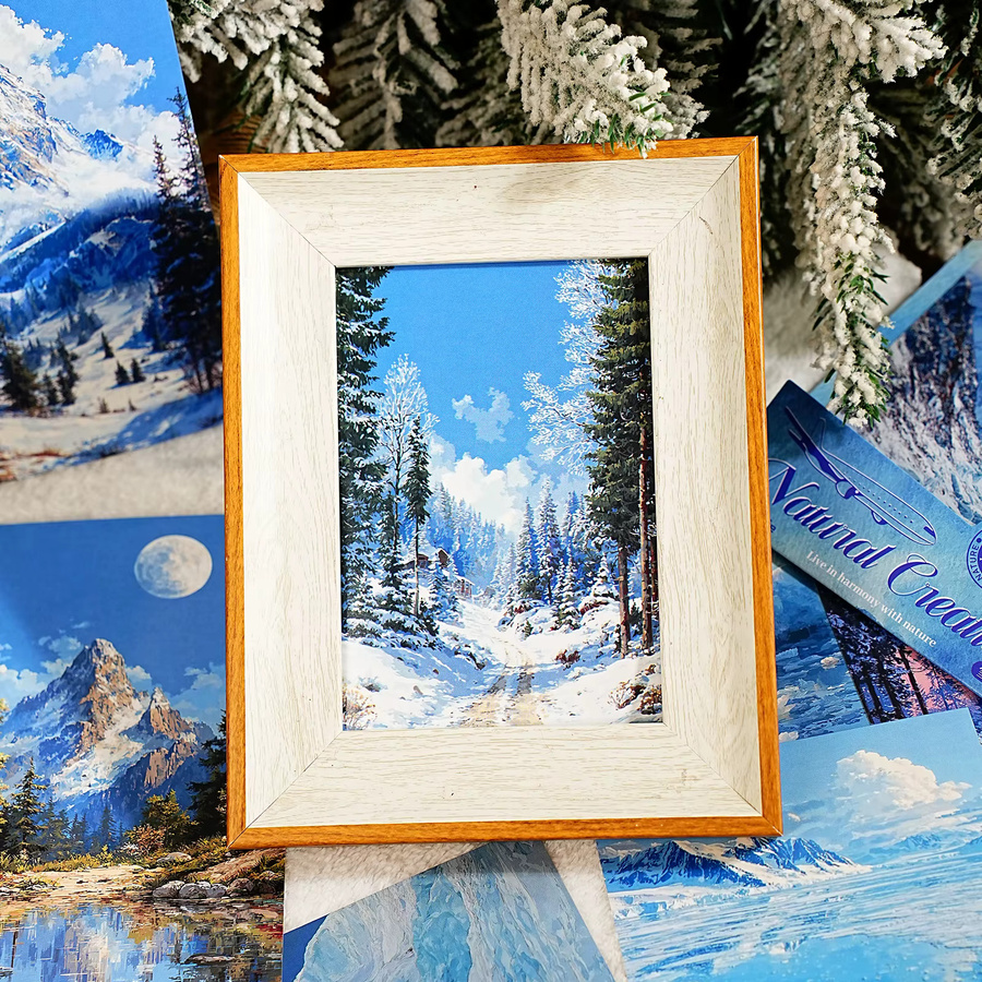 Etori Life Snowy Ice Fields Winter-Schneelandschaft Dekoration aus Papier in Weiß - Bild 2
