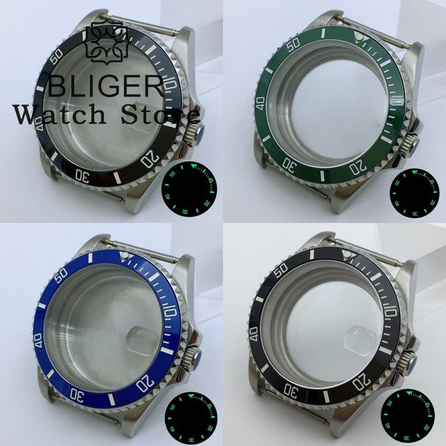 BLIGER Uhrengehäuse, Keramik-Lünette, Saphirglas, Silber, Unisex - Bild 1