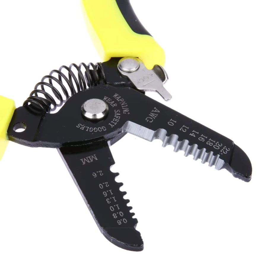 WEELEE Tragbare Abisolierzange und Crimpzange in Gelb für Kabel 0,6-2,6mm - Bild 4