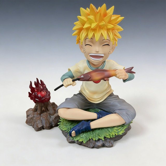 Bandai Naruto beim Fischfressen und Naruto GK Resonanz-Szenen-Animationsmodell, Anime-Fashion-Spielzeug - Bild 1
