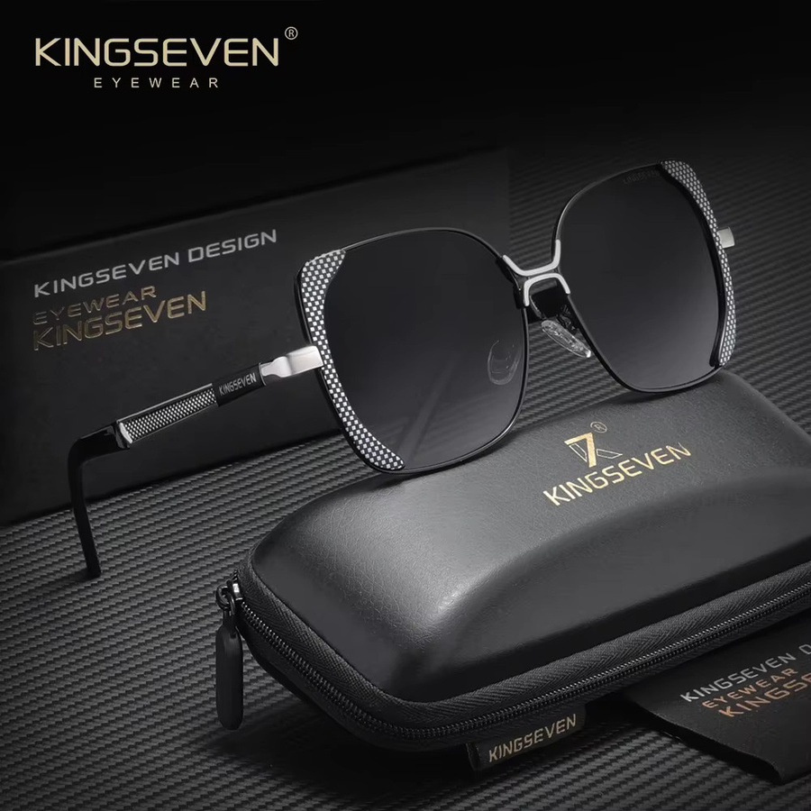 KINGSEVEN Sonnenbrille Schmetterling, Vollrand, polarisiert, Damen - Bild 1
