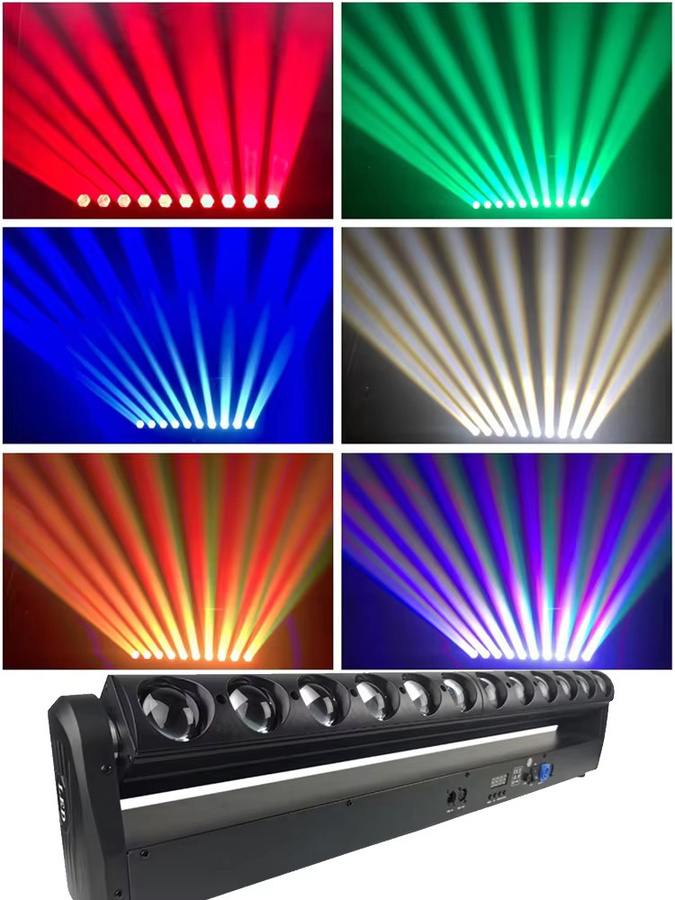Ybeiyuan LED Spot Bar mit 10 Moving Heads RBGW 4-in-1 Schwarz - Bild 5