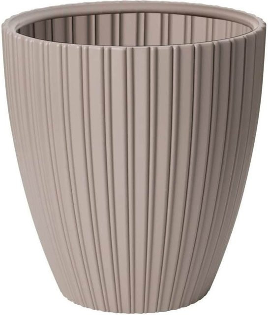 GARDEN ID Blumentopf Elegant in Taupe/Beige für Garten, Balkon oder Innenräume, B/T/H: 40 x 40 x 42 cm - Bild 1