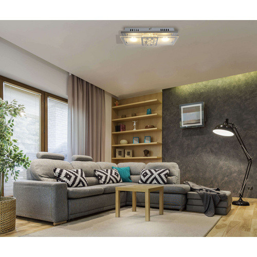 Näve LED-Deckenleuchte Chur in Chrom und Silber, B/T/H: 12 x 4,7 x 30 cm - Bild 4
