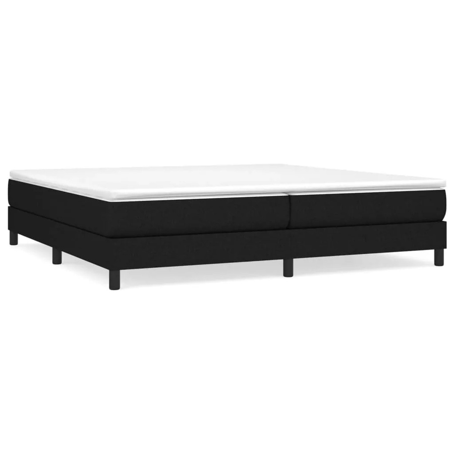 vidaXL Boxspringbett mit Matratze Schwarz aus Stoff, Hybrid-Konstruktion mit Taschenfederkern, B/T: 200 x 200 cm - Bild 2