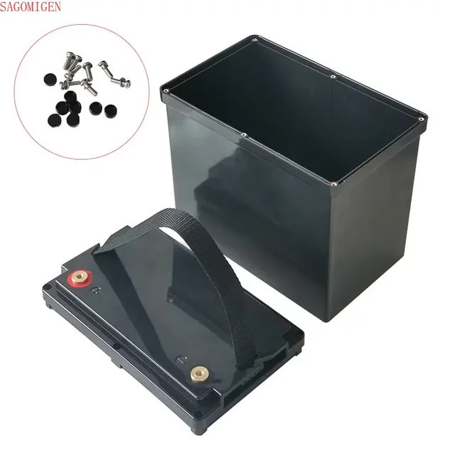 SAGOMIGEN LiFePO4 Batterie Aufbewahrungsbox für 32650/33140 Zellen, Schwarz, geeignet für 12V 24V Solar und USV Outdoor Power Anwendungen - Bild 1