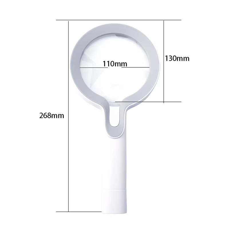 TELEHILL Handlupe 25x, mit 29 LED-Leuchten, USB-wiederaufladbar - Bild 2