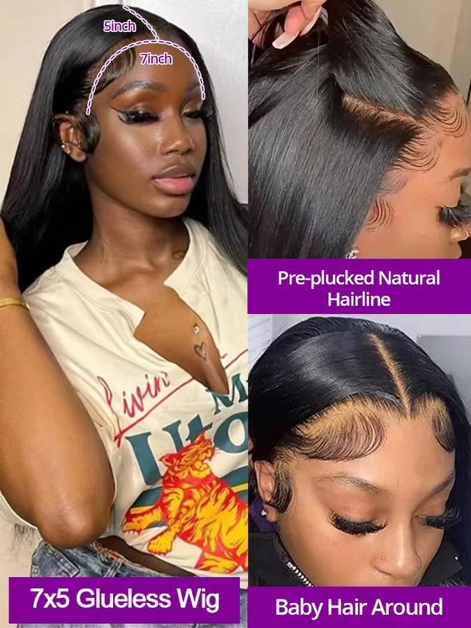 HJ WEAVE BEAUTY Echthaar-Perücke, Damen, brasilianisches Haar - Bild 2