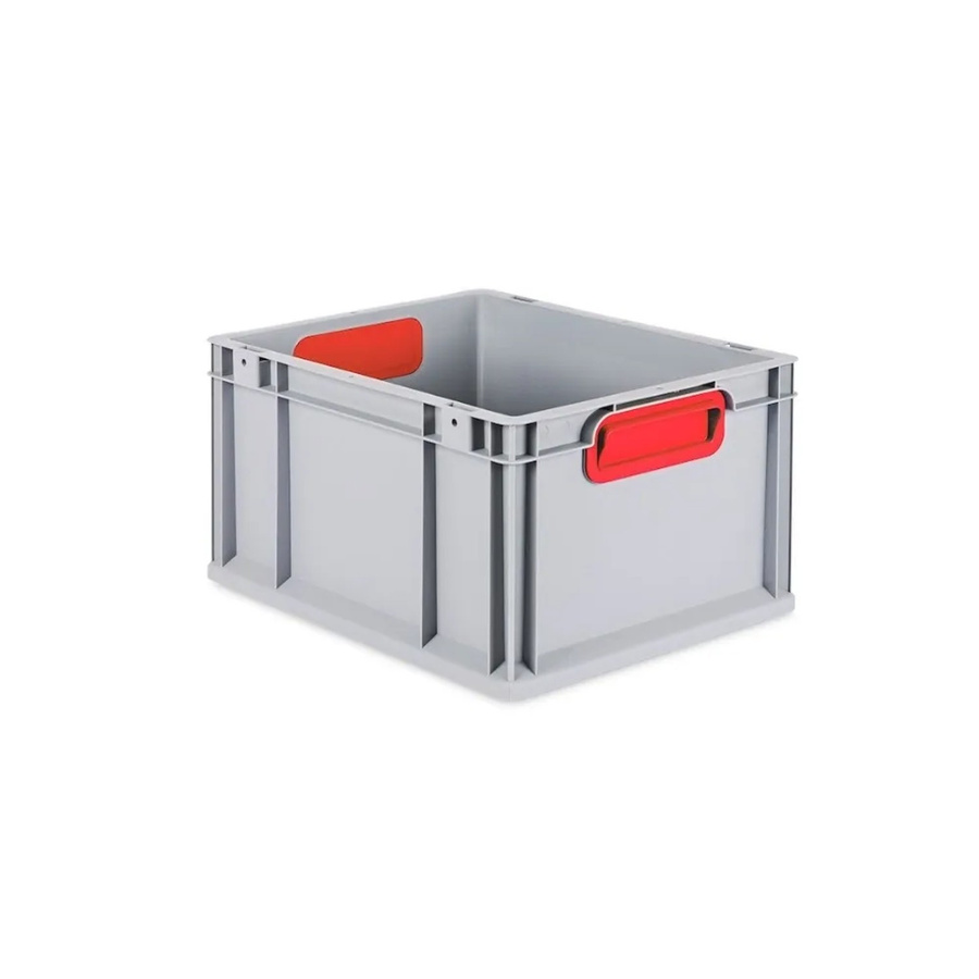 PROREGAL Eurobox Nextgen Color Transportbox mit Griffen und glattem Boden, Rot, H x B x T: 22 x 30 x 40 cm, 20 Liter - Bild 2