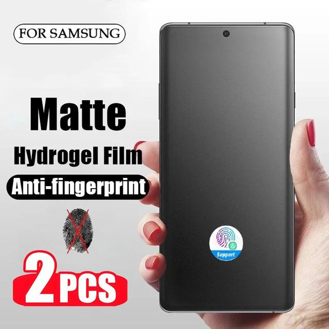 2 Stück Matte Hydrogelfolie Full Cover Displayschutz für Samsung Galaxy S25 S24 S23 S22 S21 S20 Ultra Plus transparent - Bild 1