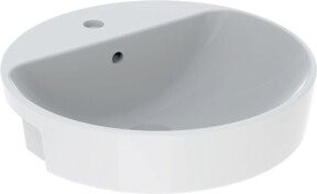 Geberit Halb-Einbauwaschtisch VariForm d 50 in Weiß mit Überlauf und runder Form aus Keramik - Bild 1