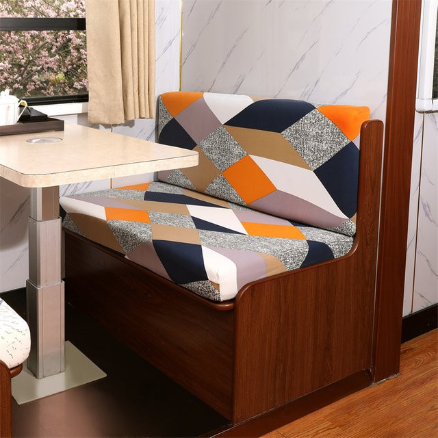 Yupartex 2er-Set Elastische RV Dinette Kissen Abdeckungen aus Spandex, Waschbare Sofa Sitzbezüge für Camper und Wohnmobile, Mehrfarbig - Bild 1