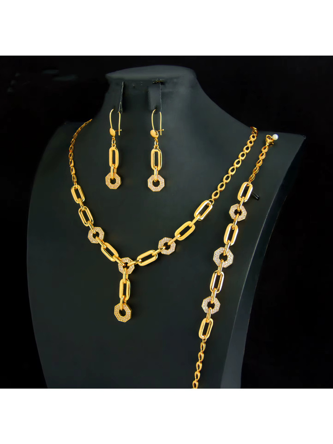 A-YONG AYONG JEWELRY Schmuck-Set, Gold, Zirkonia, Damen, Vintage - Bild 5