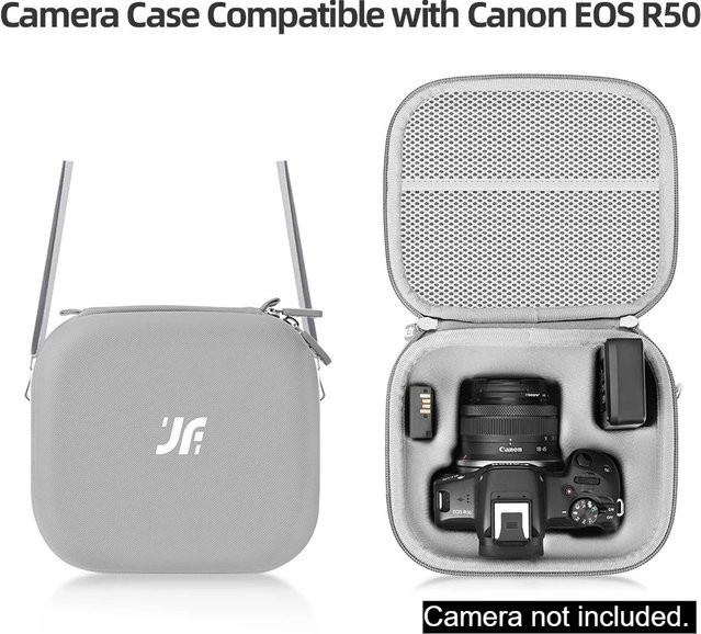 Tragbare Kamera-Aufbewahrungstasche in Grau für Canon EOS R100 R50 M50 Spiegellose Kameras und Objektiv-Kits - Bild 1