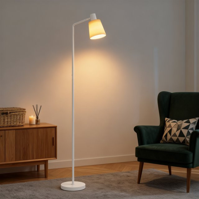 HOMCOM Dimmbare LED-Stehleuchte in Weiß, moderne Stehleuchte mit 3 Farbtemperaturen und E27-Fassung für Wohnzimmer, Schlafzimmer oder Büro - Bild 1