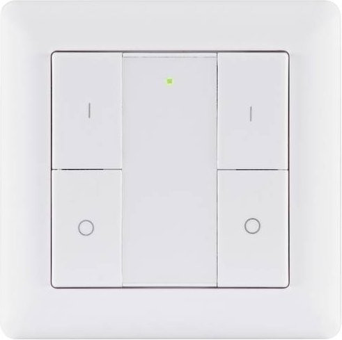 Paulmann Home Funk-Schalter Wandtaster Doppelwippe On/Off/Dimmer in Weiß mit Zigbee-Unterstützung - Bild 1