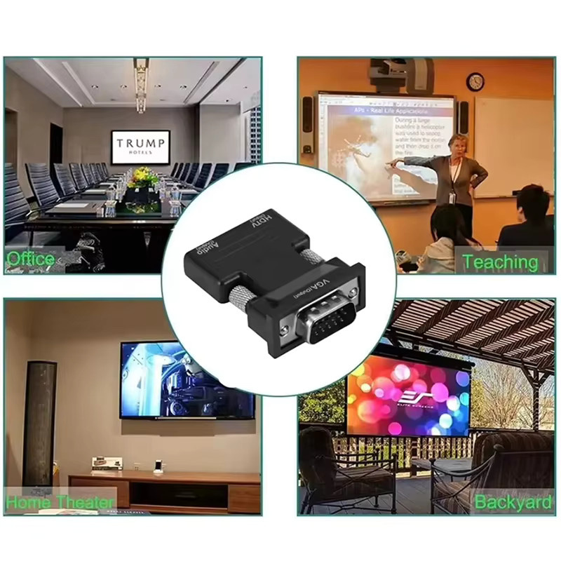 BRYNTHORX HDMI auf VGA Konverter mit 3,5 mm Audio-Anschluss in Schwarz für Laptop, PC, PS4 und Monitor - Bild 6