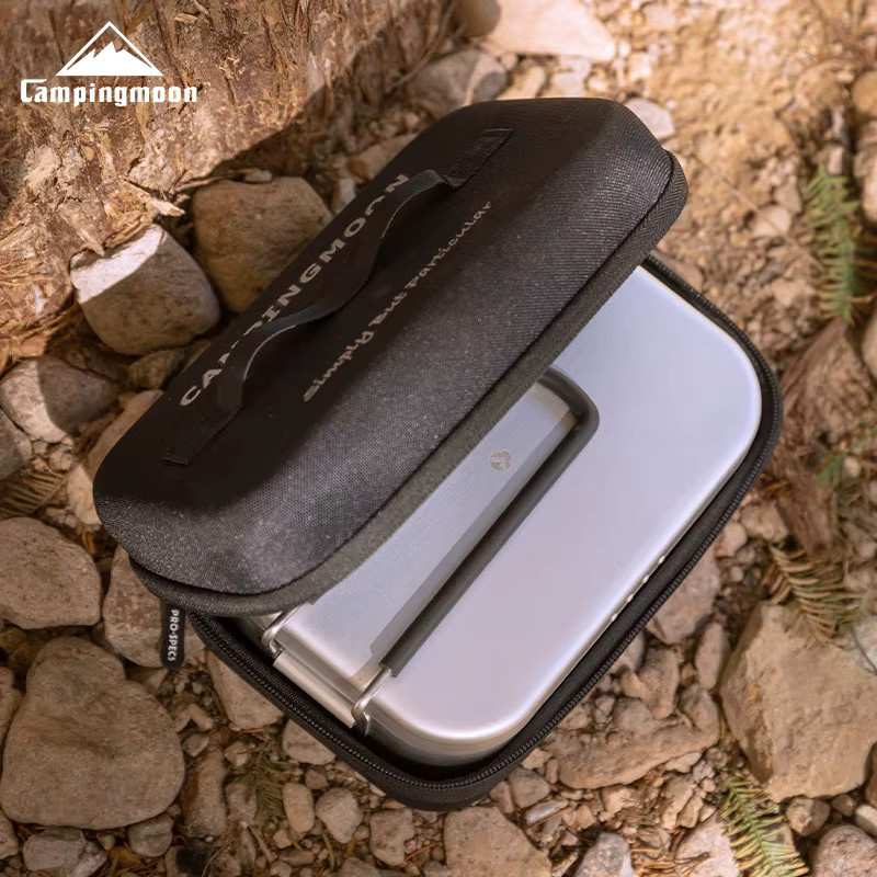 CAMPINGMOON S-2013-B Isolierte Bento-Tasche aus EVA für Outdoor und Picknick, Schwarz - Bild 4
