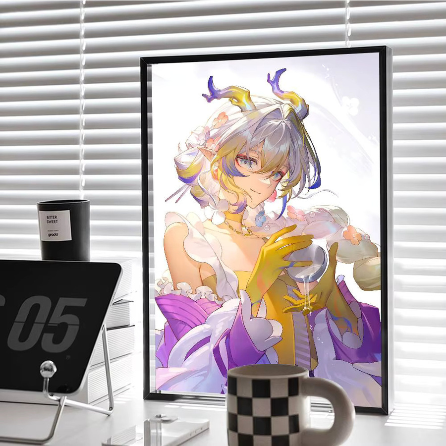 Kayou Shu Arknights Game Poster, wasserfester Wandkunst-Aufkleber in Multicolor, Vintage-Raumdekoration, B/H: 20,0 x 20,0 cm - Bild 4