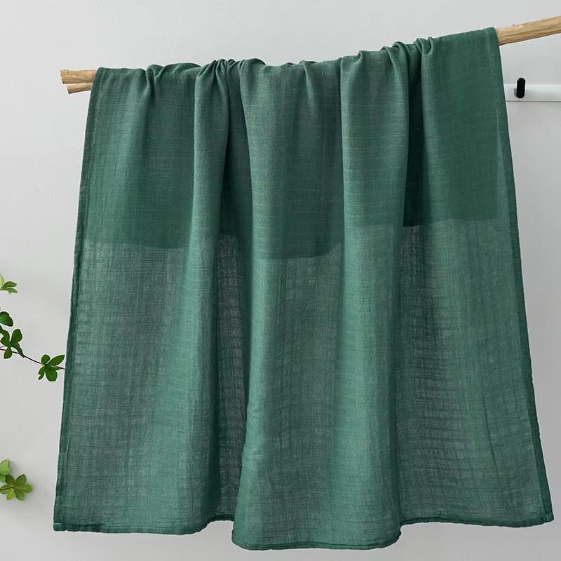 EEZKOALA Baby-Musselin-Pucktuch aus 100 % Baumwolle in Grün, Sommer-Babydecke, B/H: 120 x 110 cm - Bild 1