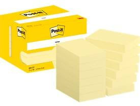 Post-it Haftnotizen 656 CY Gelb, 12 Blöcke à 100 Blatt, 5,1 x 7,6 cm, PEFC-zertifiziert - Bild 1