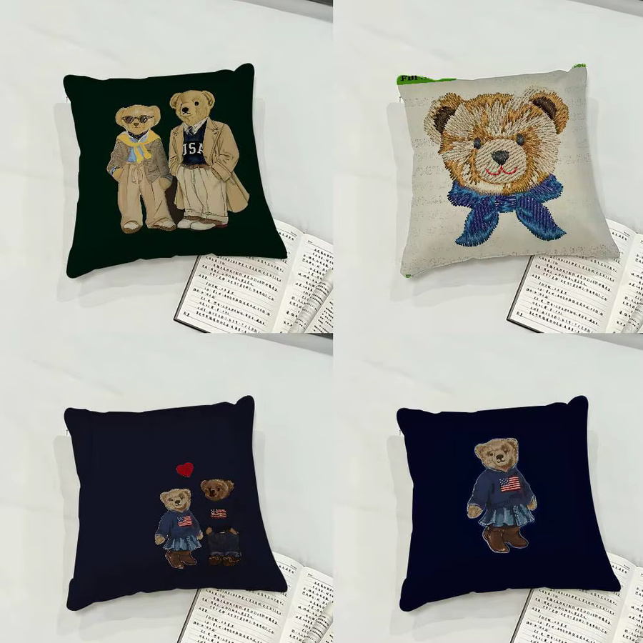 Fashion Bear Kissenbezug aus weichem Plüschstoff mit doppelseitigem Print, quadratisch, Multicolour, B/B/H: 40 x 40 x 40 cm - Bild 2