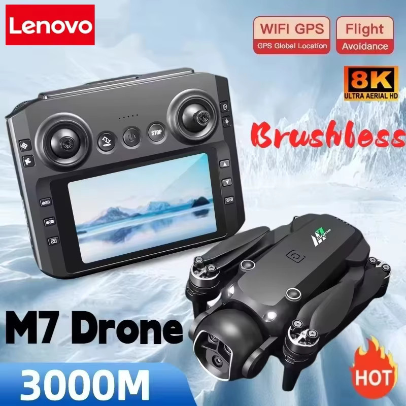 Lenovo M7 Drohne mit 8K Doppelkamera, GPS und Hindernisvermeidung, Schwarz - Bild 2