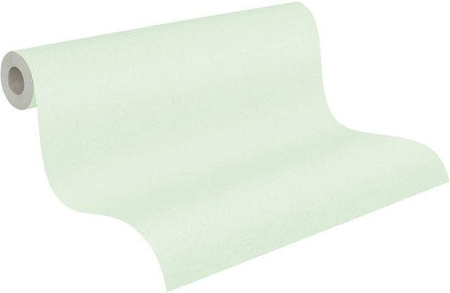 A.S. Création Vliestapete modern in Grün und Türkis, Uni-Design, matt, Breite: 53 cm, Höhe: 1005 cm - Bild 1