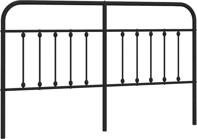 vidaXL Ersatz-Kopfteil aus Metall in Schwarz Matt, Breite: 160 cm - Bild 1