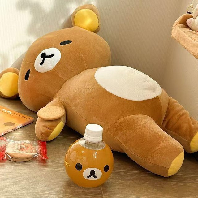 Dickes Haus Einfacher Bär, Schlafpuppe, Plüschpuppe, Größe L, 90cm - Bild 1