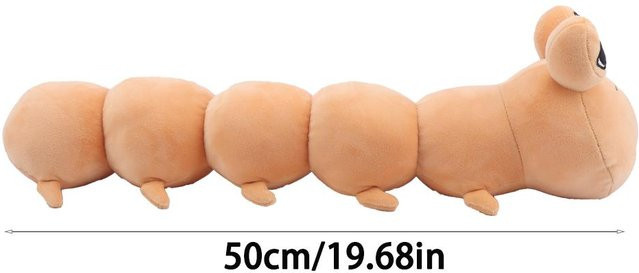Yiran toy Pou Raupe Puppe, Plüsch / Textil, 50cm, ab 3 Jahre - Bild 1