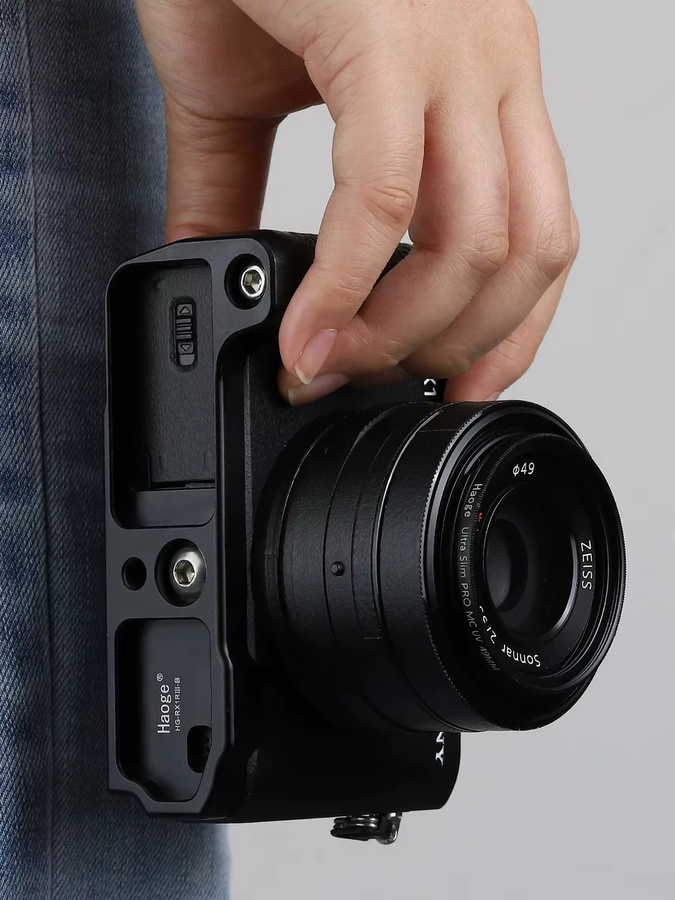 Haoge HG-RX1RIII Rutschfester Kamerahalterungshalter Handgriff in Schwarz für Sony Cyber-shot DSC-RX1R III, RX1RM3, RX1RIII - Bild 5