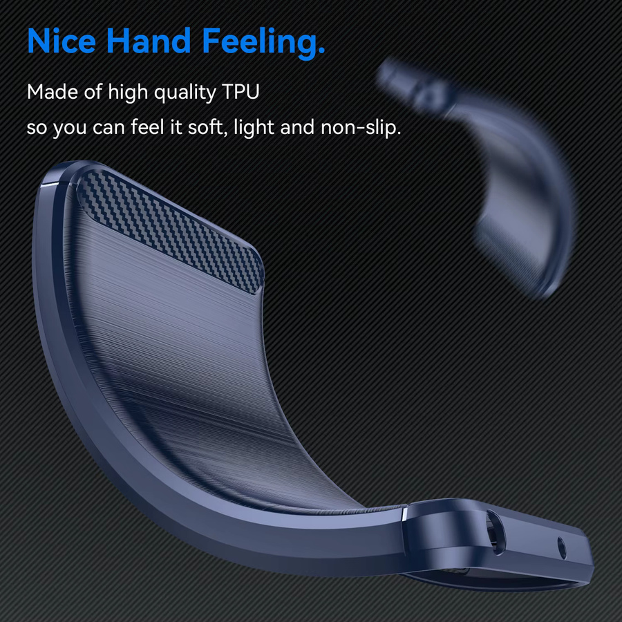 Realme Handyhülle aus Soft-TPU-Silikon mit Carbonfaser-Design für Realme 16 15 14 13 Pro Plus 14X GT7 Pro GT6T GT7T GT6 in Schwarz und Blau - Bild 4