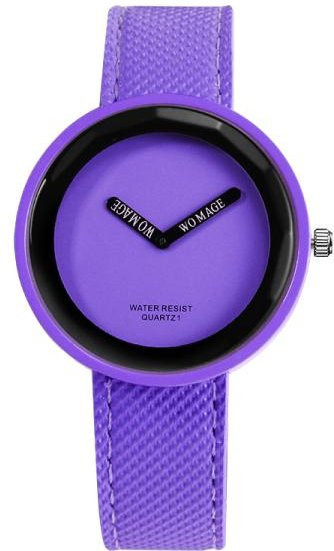 WoMaGe Armbanduhr, Quarz, Leder, 37 mm, Schwarz, Damen - Bild 1