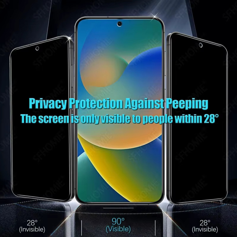 4 Stück Anti-Spy Displayschutzfolie aus Panzerglas als Sichtschutz für Samsung Galaxy S20 S21 S23 S24 FE A51 A52 A53 A54 A55 A56 A57 - Bild 2